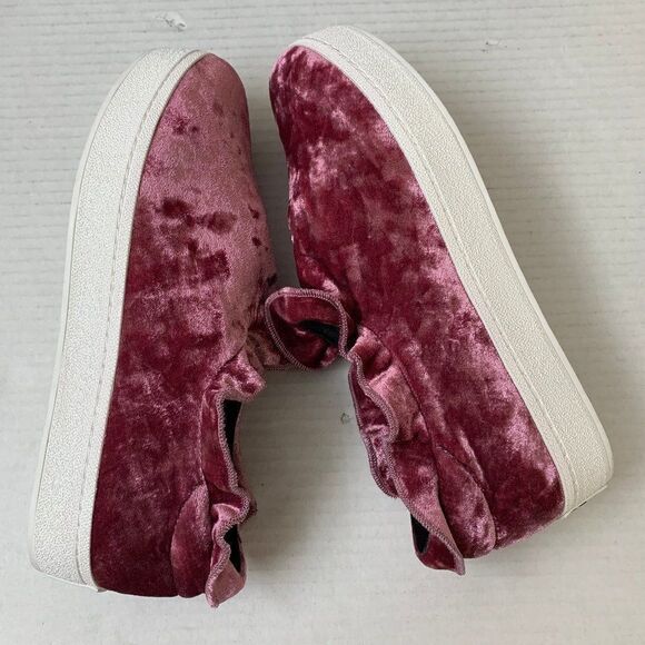 Opening Ceremony Didi Velvet Ruffle Sneaker Pink - Picture 10 of 12